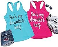 Algopix Similar Product 16 - Shes my Drunker Half Tank Top