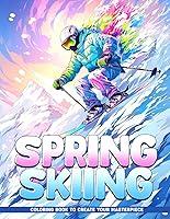 Algopix Similar Product 14 - Spring Skiing Coloring Book For Adults