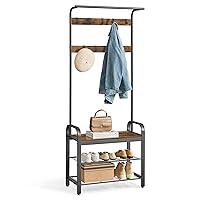 Algopix Similar Product 11 - VASAGLE Coat Rack Hall Tree with Shoe