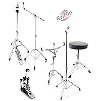 Algopix Similar Product 19 - Griffin Complete Drum Hardware Pack 6