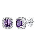 Algopix Similar Product 15 - Bestyle Emerald Cut Purple Gemstone