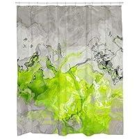 Algopix Similar Product 18 - Contemporary shower curtain in lime