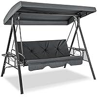 Algopix Similar Product 9 - Tangkula 3 Person Porch Swing 2in1