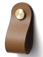 Algopix Similar Product 6 - JIASENBAO Brown Leather Drawer Pulls 2