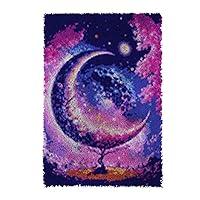 Algopix Similar Product 4 - Latch Hook Kit DIY Moon Print Rug