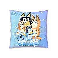 Algopix Similar Product 8 - Blue Dog Pillow with Name  16in insert