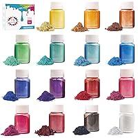 Algopix Similar Product 11 - 15 Bottles Slime Pigment Mica Powder