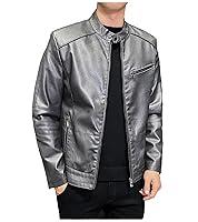 Algopix Similar Product 12 - Men Casual Leather Slim Fit Blazer Coat