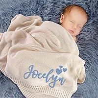 Algopix Similar Product 9 - Custom Knit Baby Name Blanket