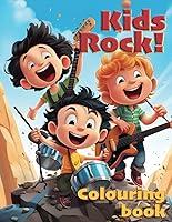 Algopix Similar Product 13 - Kids Rock Joyful music coloring book