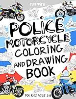 Algopix Similar Product 19 - Police Motorcycle Coloring and Drawing