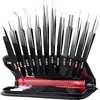 Algopix Similar Product 5 - Antonki 12 Pack Precision Tweezers Set
