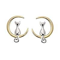 Algopix Similar Product 1 - SLeaf Sterling Silver Cat Moon