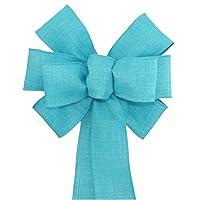 Algopix Similar Product 2 - Turquoise Rustic Wreath Bow  Spring