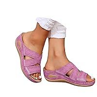 Algopix Similar Product 7 - KAPRIOY Wedge Sandals for Women Yoga