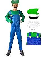 Algopix Similar Product 3 - wecowvid Super Plumber Costume For Kids