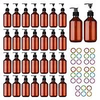 Algopix Similar Product 14 - 30 Pack Amber Plastic Bottles with Pump