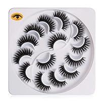 Algopix Similar Product 5 - 7 Pairs 3D Mink Eyelashes Faux Dramatic