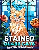 Algopix Similar Product 3 - Stained Glass Cats Coloring Book