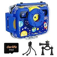 Algopix Similar Product 16 - Ourlife Kids Camera Selfie Waterproof