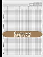 Algopix Similar Product 4 - 6 Column Ledger Book Six Columnar