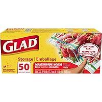 Algopix Similar Product 7 - Glad Zipper Food Storage Plastic Bags 