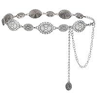Algopix Similar Product 1 - LEACOOLKEY Women Turquoise Concho Chain