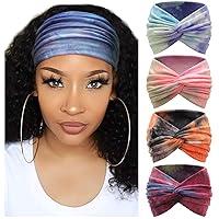 Algopix Similar Product 6 - DRESHOW 4 Pack Turban Headbands for