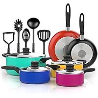 Algopix Similar Product 18 - Vremi 15 Piece Nonstick Cookware Set 