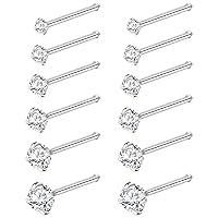 Algopix Similar Product 6 - WINSENET 12Pcs Nose Rings Studs 20G