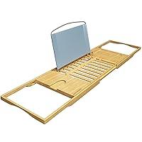 Algopix Similar Product 1 - Bamboo Bathtub Tray  Wood Bath Caddy
