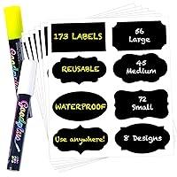 Algopix Similar Product 17 - 173 Chalkboard Label Stickers with 2