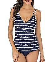 Algopix Similar Product 3 - HAIVIDO Womens V Neck Tankini Set