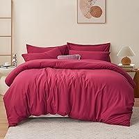 Algopix Similar Product 5 - RUIKASI Red Duvet Cover Twin Size 