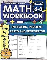 Algopix Similar Product 8 - Math Workbook Grade 68 Integers