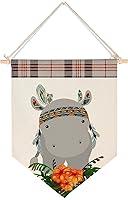 Algopix Similar Product 16 - Smilyard Boho Hippo Hanging Pennant