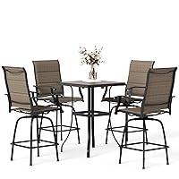 Algopix Similar Product 14 - MFSTUDIO 5 PCS Patio Bar Set with 4