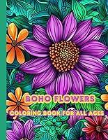 Algopix Similar Product 12 - BOHEMIAN FLOWERS COLORING BOOK Retro