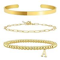 Algopix Similar Product 16 - AOZEL Gold Bracelets for WomenGold