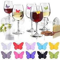 12 Pieces Wine Glass Charms Markers Silicone Drink Markers for Wine Glass  Champagne Flutes Cocktails, Martinis, 12 Colors 