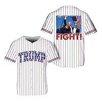 Algopix Similar Product 13 - Trump Fight Baseball Jersey Trump 2024