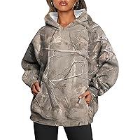 Algopix Similar Product 13 - Womens Camo Hoodies Casual Loose Fit