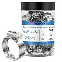 Algopix Similar Product 18 - PEROMI 24Pcs Hose Clamps 304 Stainless