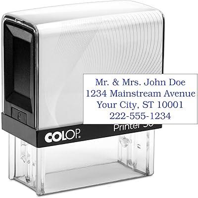 Miseyo Self Inking Custom Stamp Personalize Up to 3 Lines Rubber Retur
