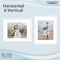  Icona Bay 8x10 Black Picture Frame w/Removable Mat to