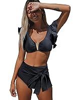 Algopix Similar Product 7 - SPORLIKE Women Ruffle High Waist