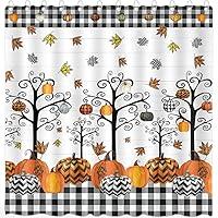 Algopix Similar Product 2 - DePhoto Autumn Pumpkin Shower Curtains