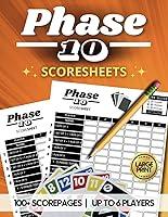 Algopix Similar Product 15 - Phase 10 Card Game Score Sheets 100