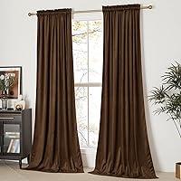 Algopix Similar Product 14 - NICETOWN Thermal Insulated Brown Velvet