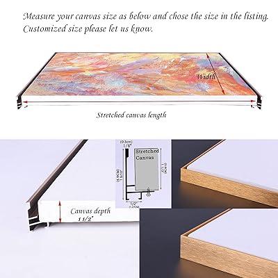 Floating Frame for Canvas Painting 1-1/4 Deep Floating Canvas Frame Custom  Size Floater Frame DIY Canvas Frame Picture Art Wall Decor 